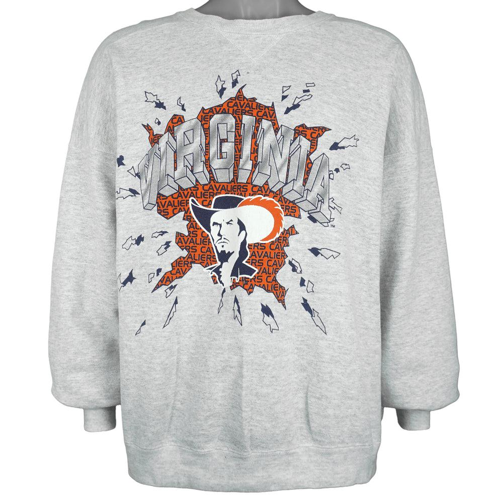 NCAA (Discus) - Virginia Cavaliers Shattered Crew Neck Sweatshirt 1990s X-Large Vintage Retro