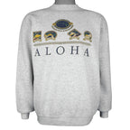 Vintage (Hanes) - Aloha Hawaii Embroidered Crew Neck Sweatshirt 1990s Large Vintage Retro 