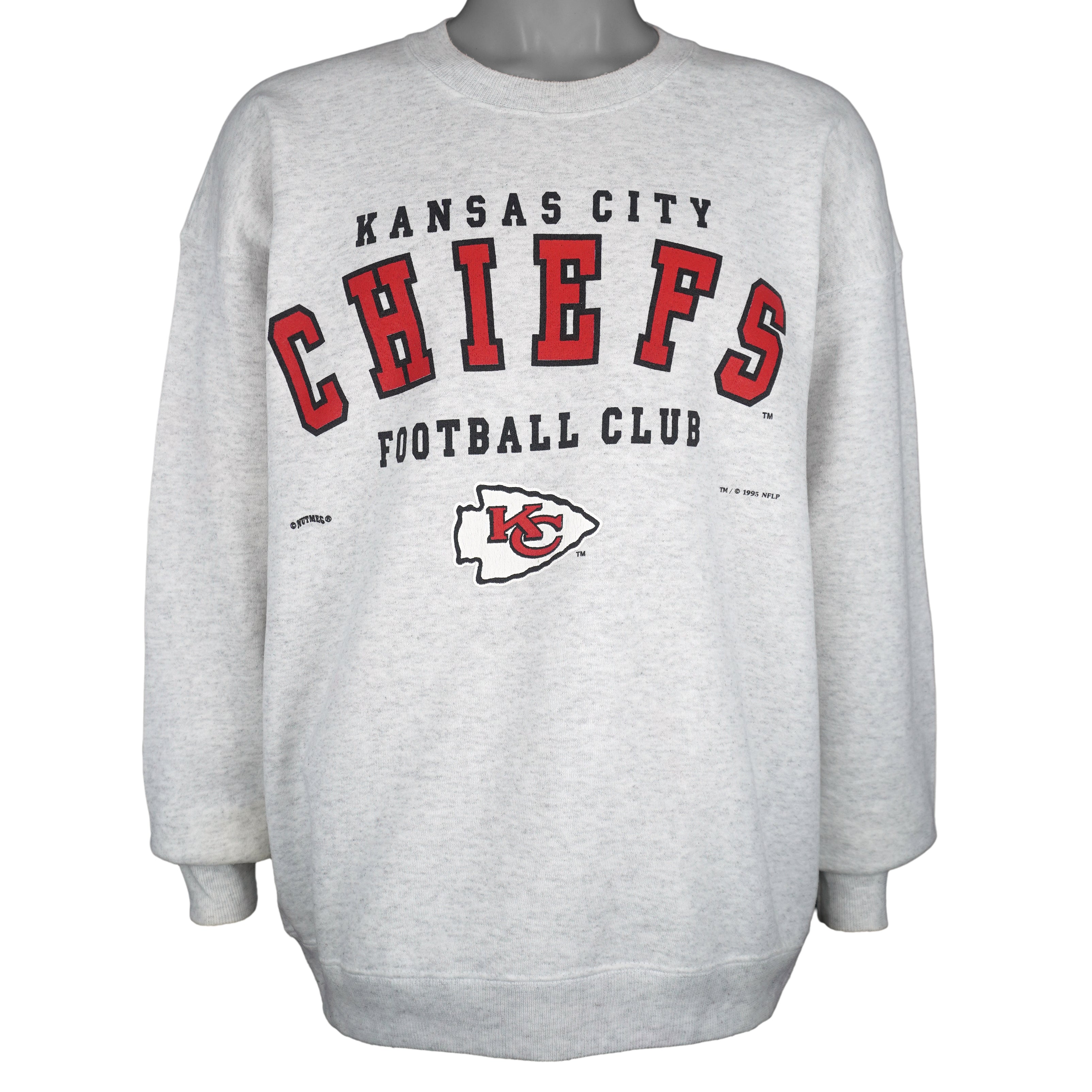 NFL (Nutmeg) - Kansas City Chiefs Crew Neck Sweatshirt 1995 Large Vintage Retro Football