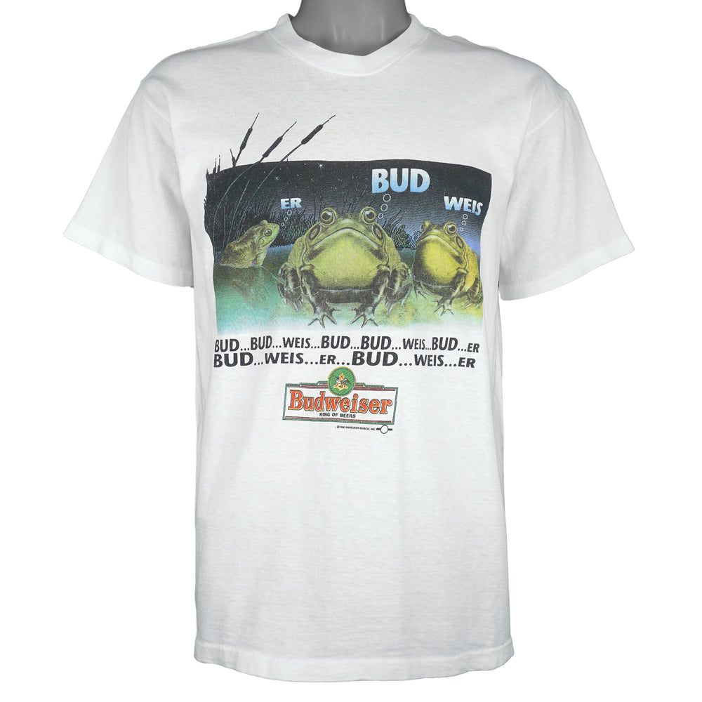 Budweiser (Short Hills Tee) - Frogs Bud-Weis-Er T-Shirt 1995 X-Large