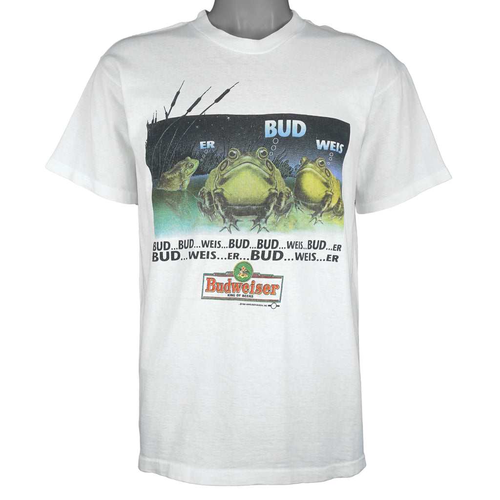 Budweiser (Short Hills Tee) - Frogs Bud-Weis-Er T-Shirt 1995 X-Large