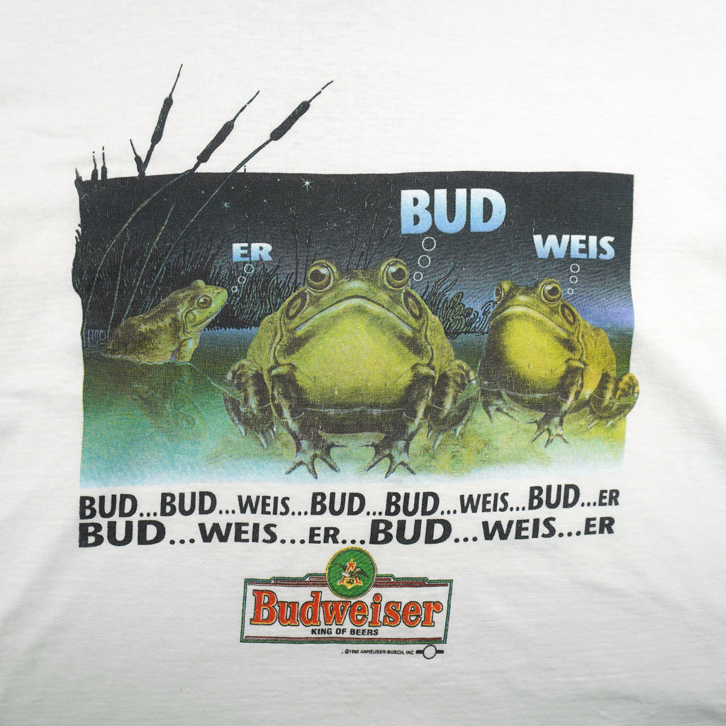 Budweiser (Short Hills Tee) - Frogs Bud-Weis-Er T-Shirt 1995 X-Large
