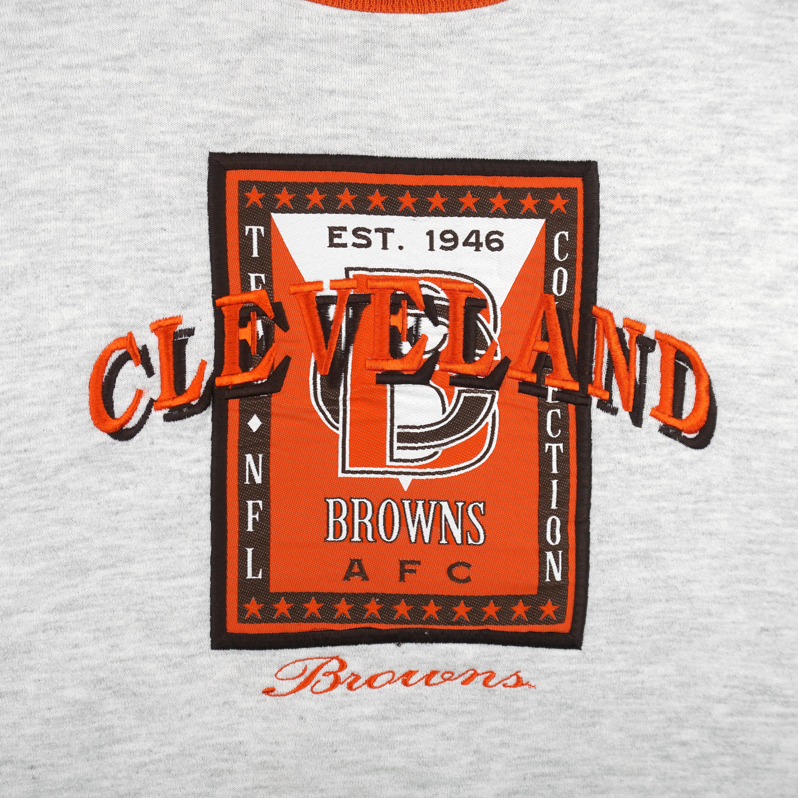 NFL (CS) - Cleveland Browns AFC Champions Crew Neck Sweatshirt 1990s Large Vintage Retro Football