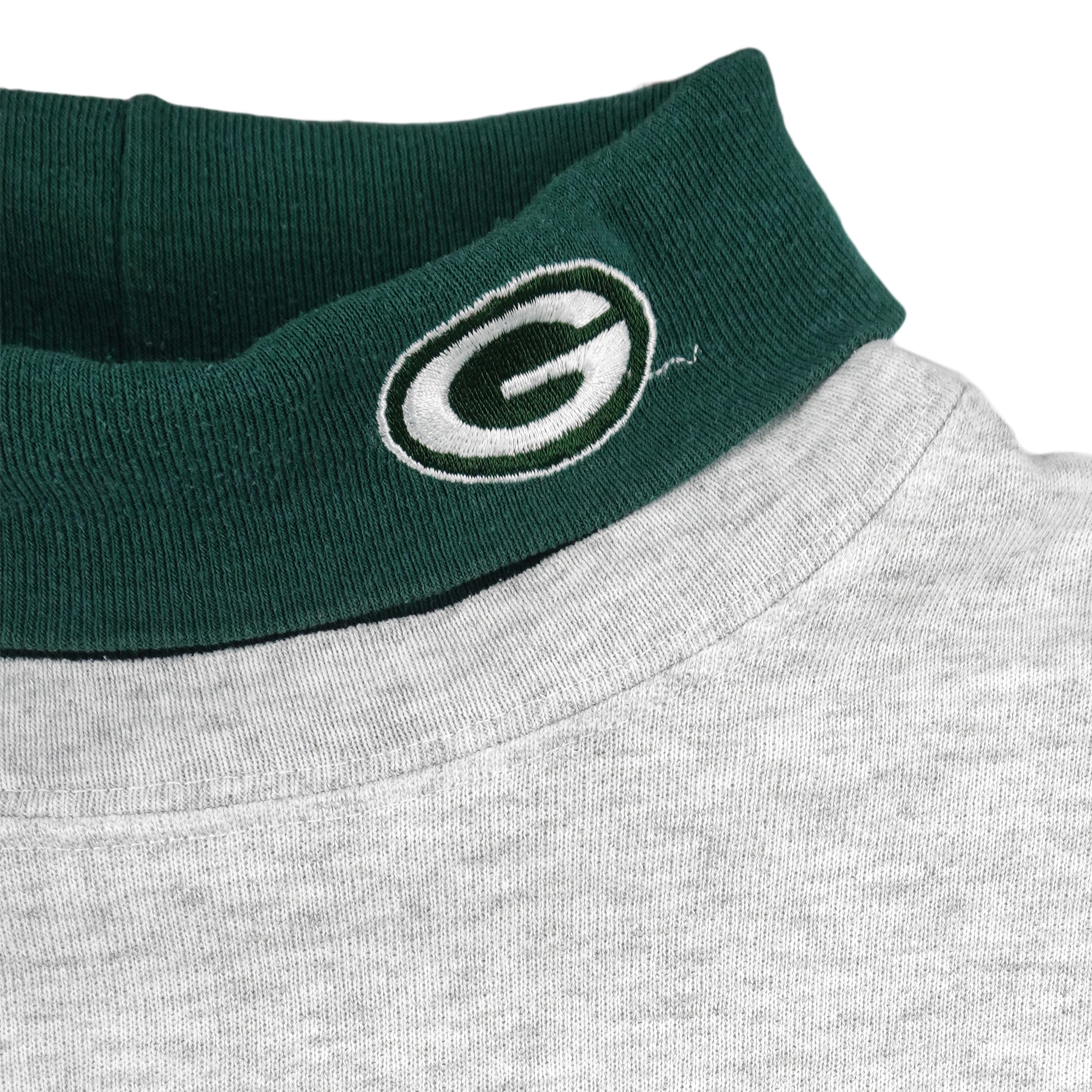 NFL - Green Bay Packers Embroidered Turtleneck Sweatshirt 1990s Medium Vintage Retro Football