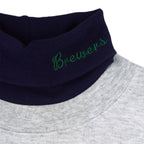 MLB (Majestic) - Milwaukee Brewers Turtleneck Sweatshirt 1990s Medium Vintage Retro Baseball