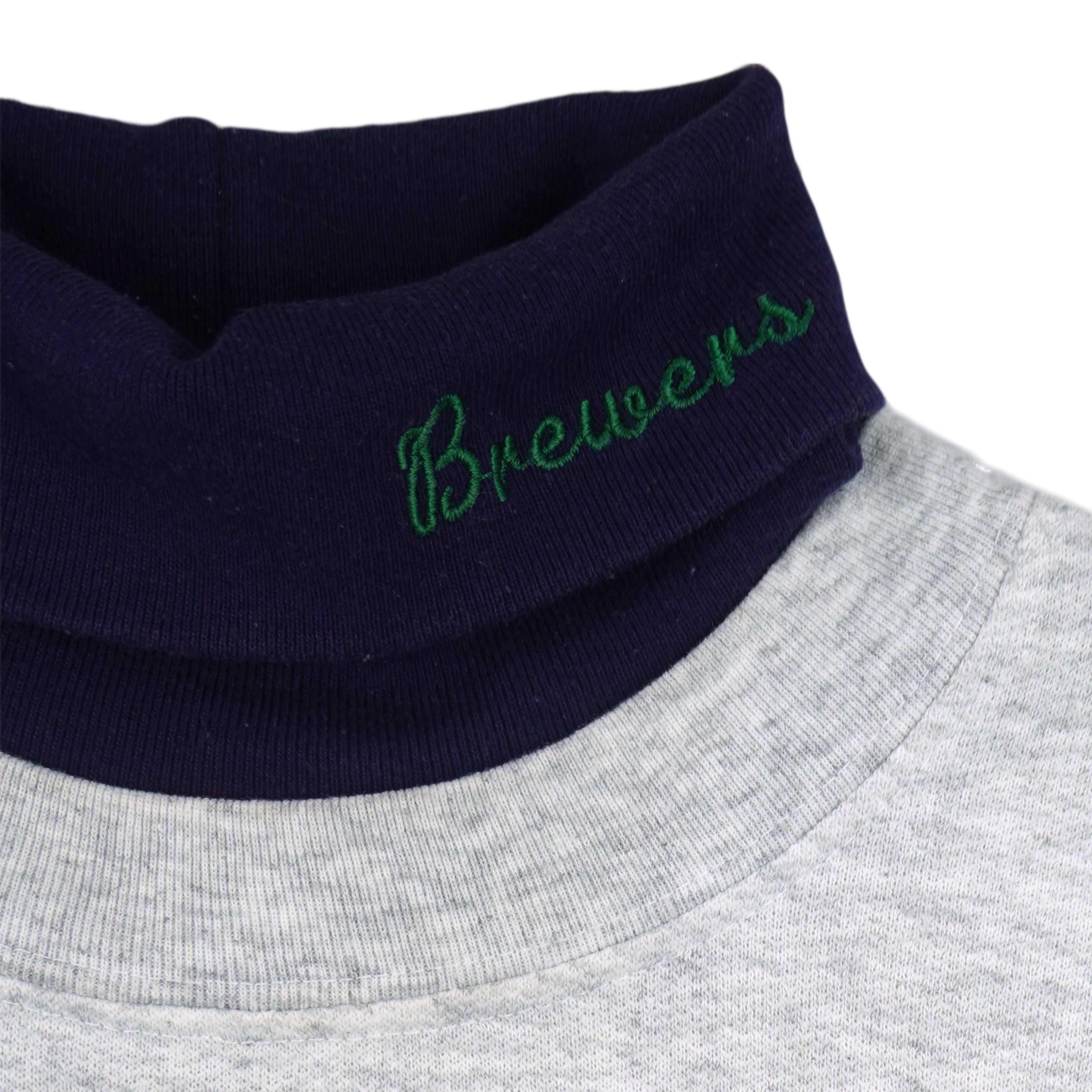 MLB (Majestic) - Milwaukee Brewers Turtleneck Sweatshirt 1990s Medium Vintage Retro Baseball