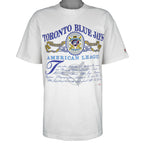 MLB (Nutmeg) - Toronto Blue Jays American League Champions T-Shirt 1991 X-Large Vintage Retro Baseball