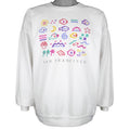 Vintage (Crazy Shirt) - San Francisco Abstract Crew Neck Sweatshirt 1990s Large Vintage Retro