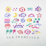 Vintage (Crazy Shirt) - San Francisco Abstract Crew Neck Sweatshirt 1990s Large Vintage Retro