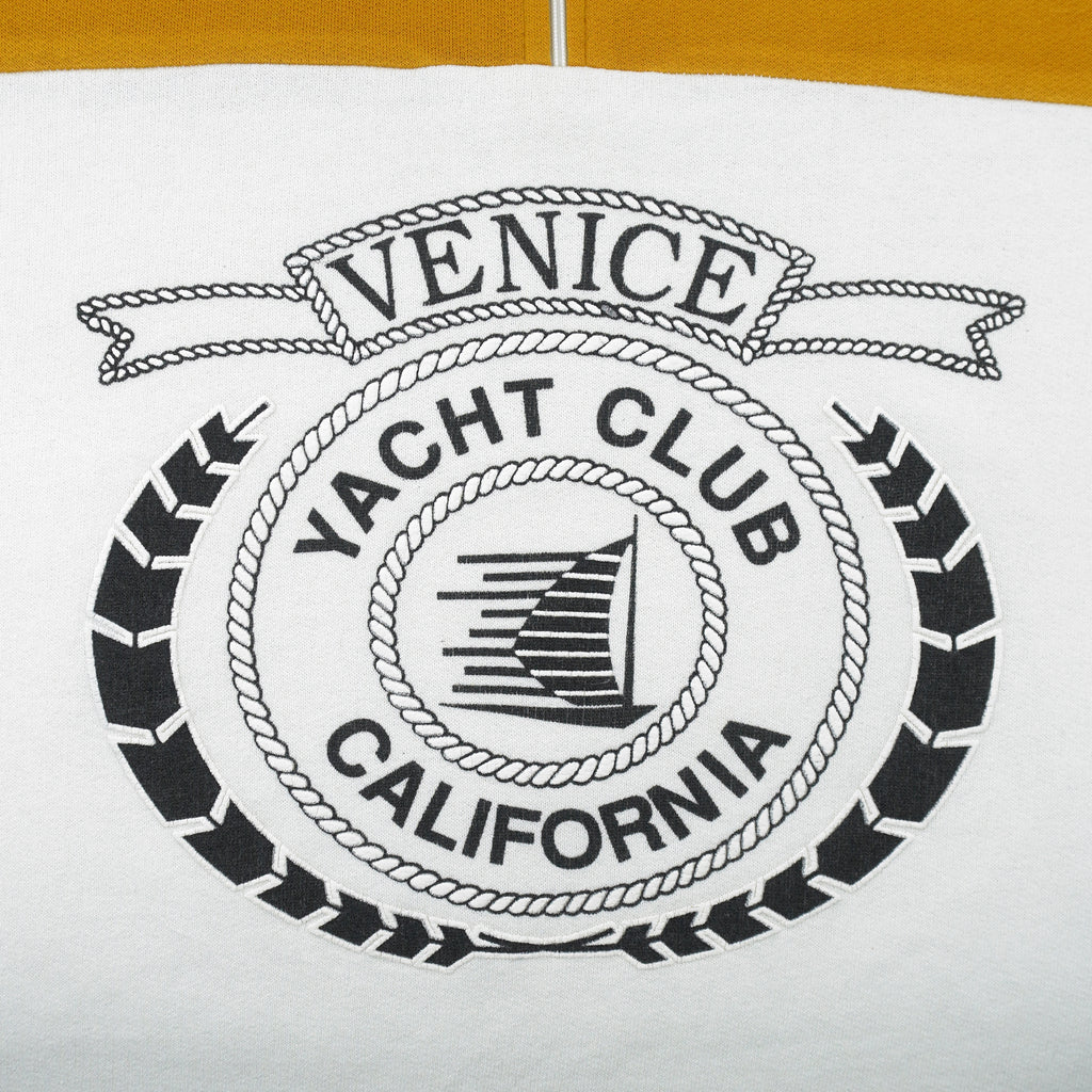 Vintage - Venice Yacht Club California 1/4 Zip Sweatshirt 1990s Medium Vintage Retro