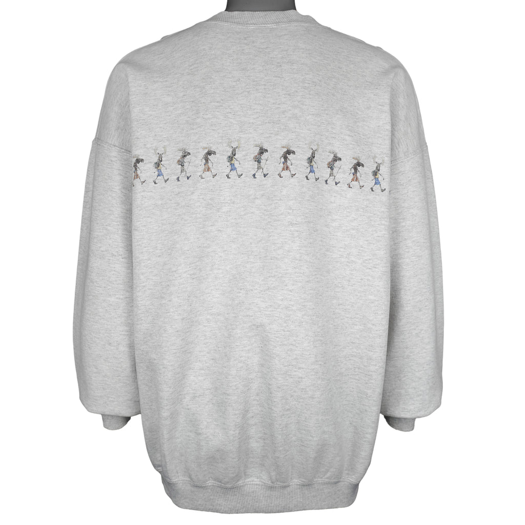 Vintage - Vermont Trekking Mooses Crew Neck Sweatshirt 1990s Large Vintage Retro