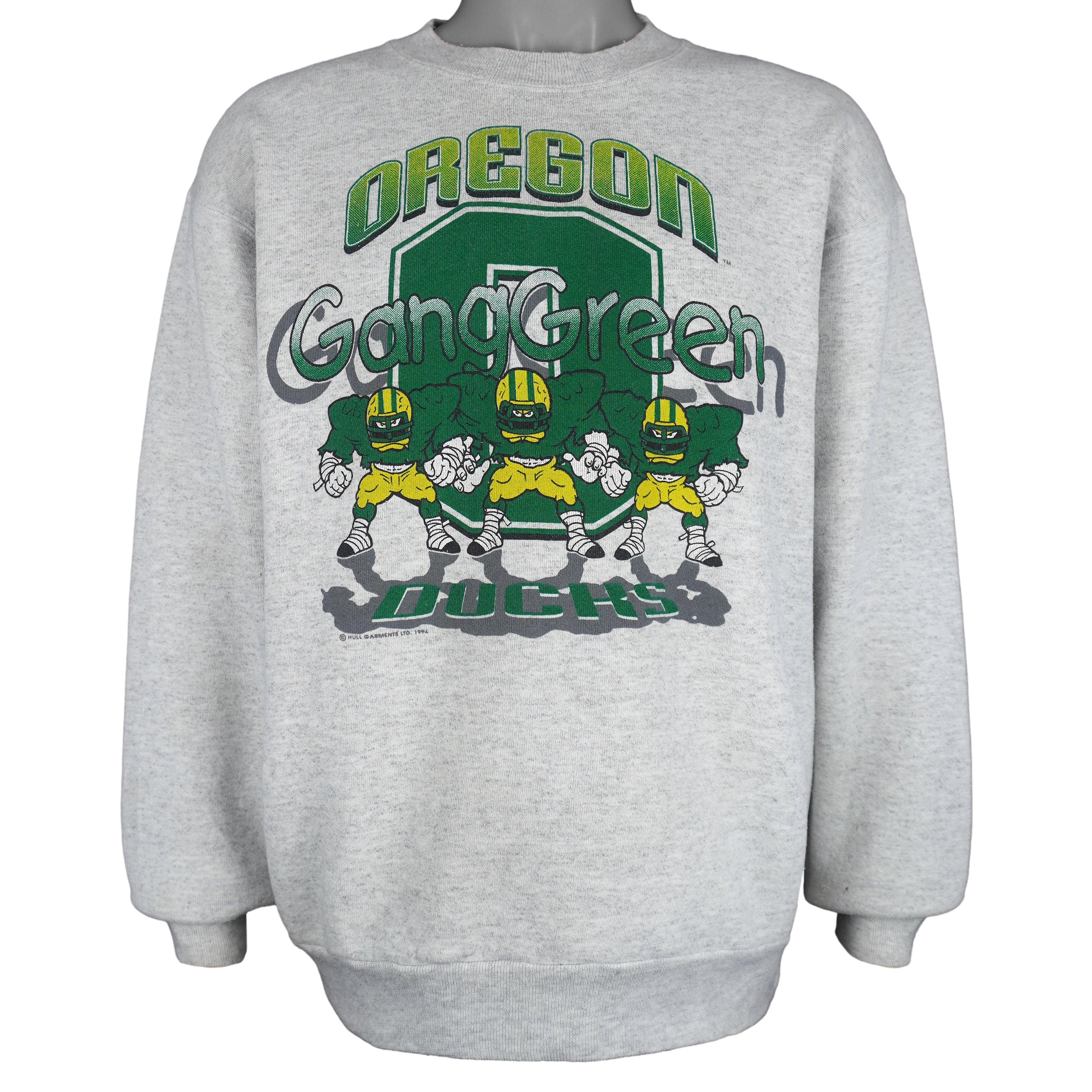NCAA (Oneita) - Oregon Ducks Crew Neck Sweatshirt 1994 X-Large Vintage Retro