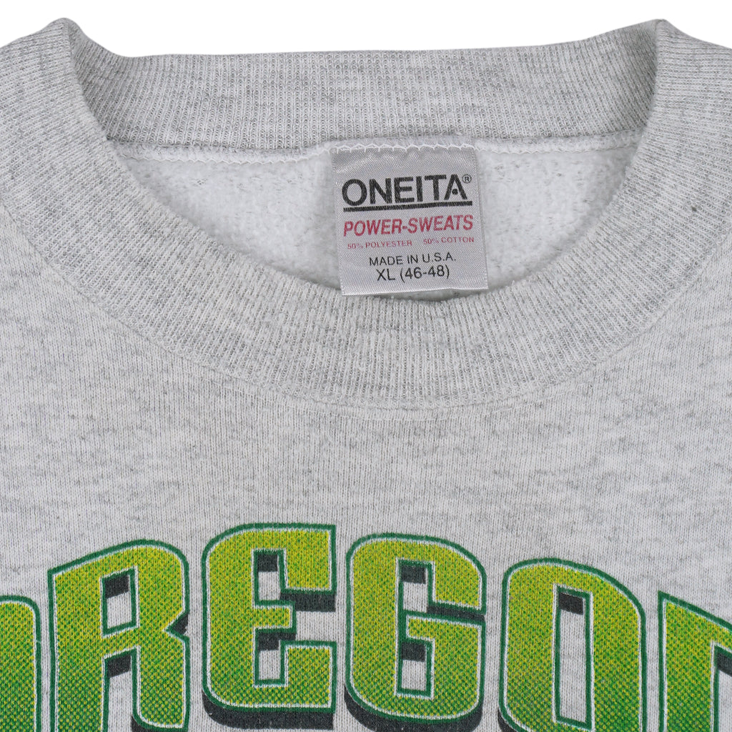 NCAA (Oneita) - Oregon Ducks Crew Neck Sweatshirt 1994 X-Large Vintage Retro