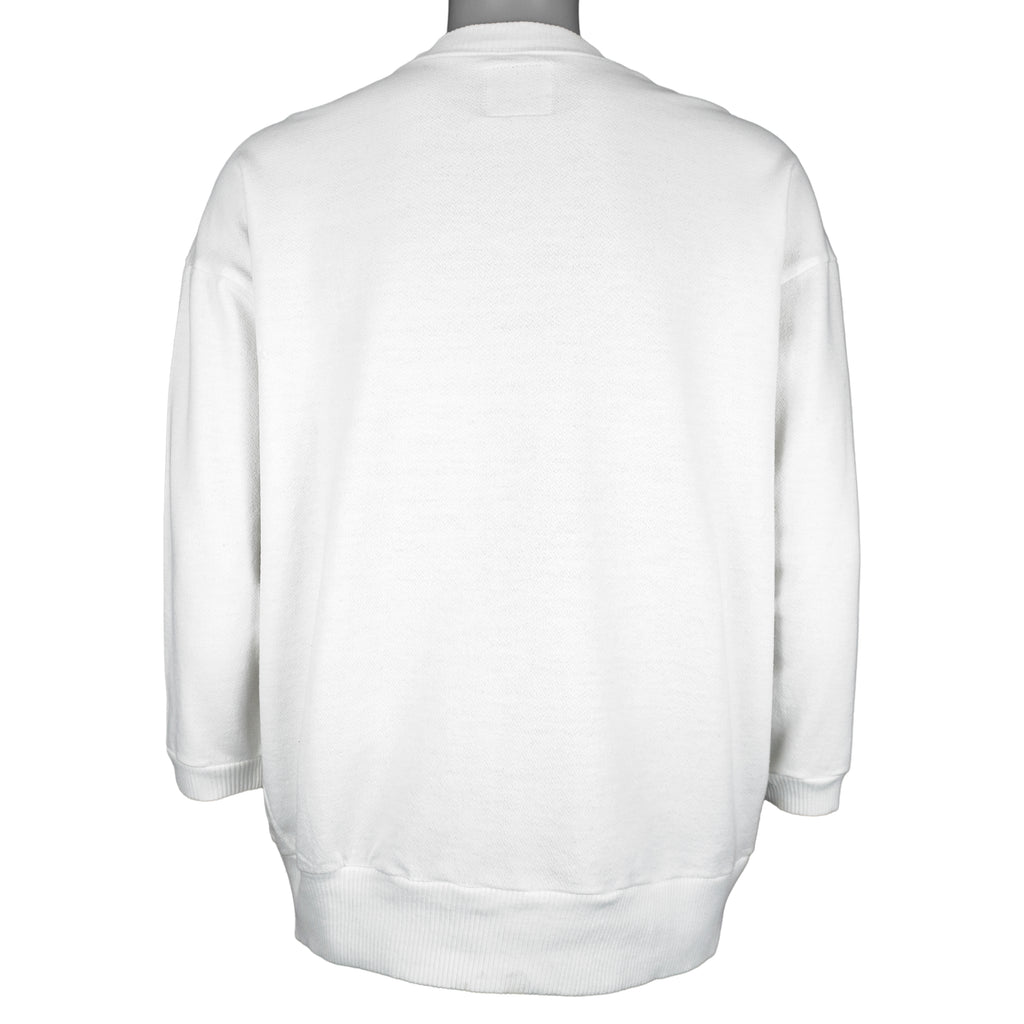 Vintage (ESPRIT) - White Spell-Out Crew Neck Sweatshirt 1990s Large Vintage Retro