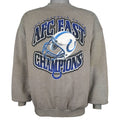 NFL (Logo Athletic) - Indianapolis Colts AFC Champs Helmet Crew Neck Sweatshirt 1990s X-Large Vintage Retro Football