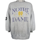 NCAA (Nutmeg) - Grey Notre Dame Fighting Irish Sweatshirt 1990s XX-Large Vintage Retro