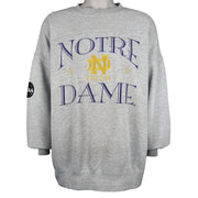 NCAA (Nutmeg) - Grey Notre Dame Fighting Irish Sweatshirt 1990s XX-Large Vintage Retro