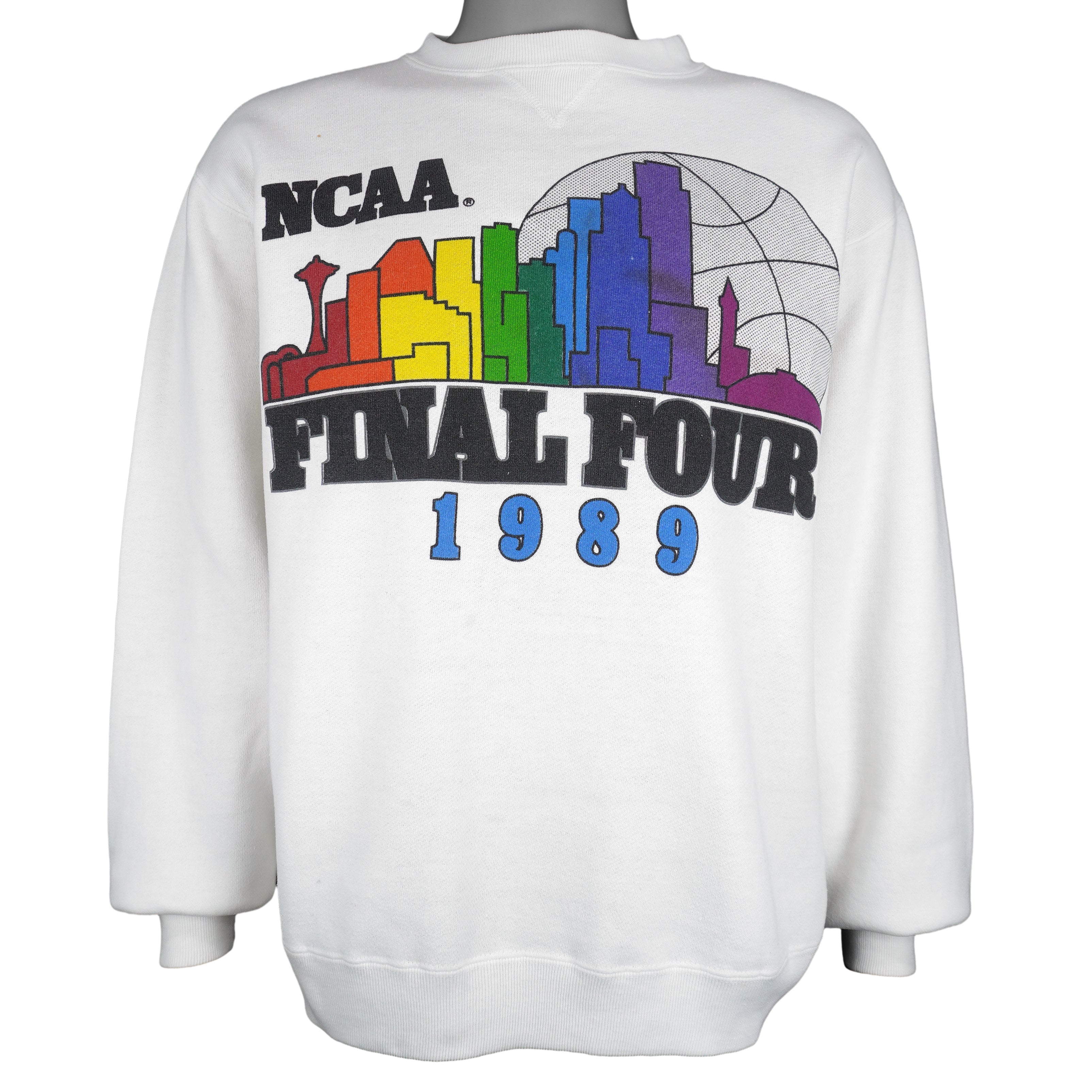 NCAA (Galt Sand) - Final Four Championship Crew Neck Sweatshirt 1989 Medium Vintage Retro Basketball