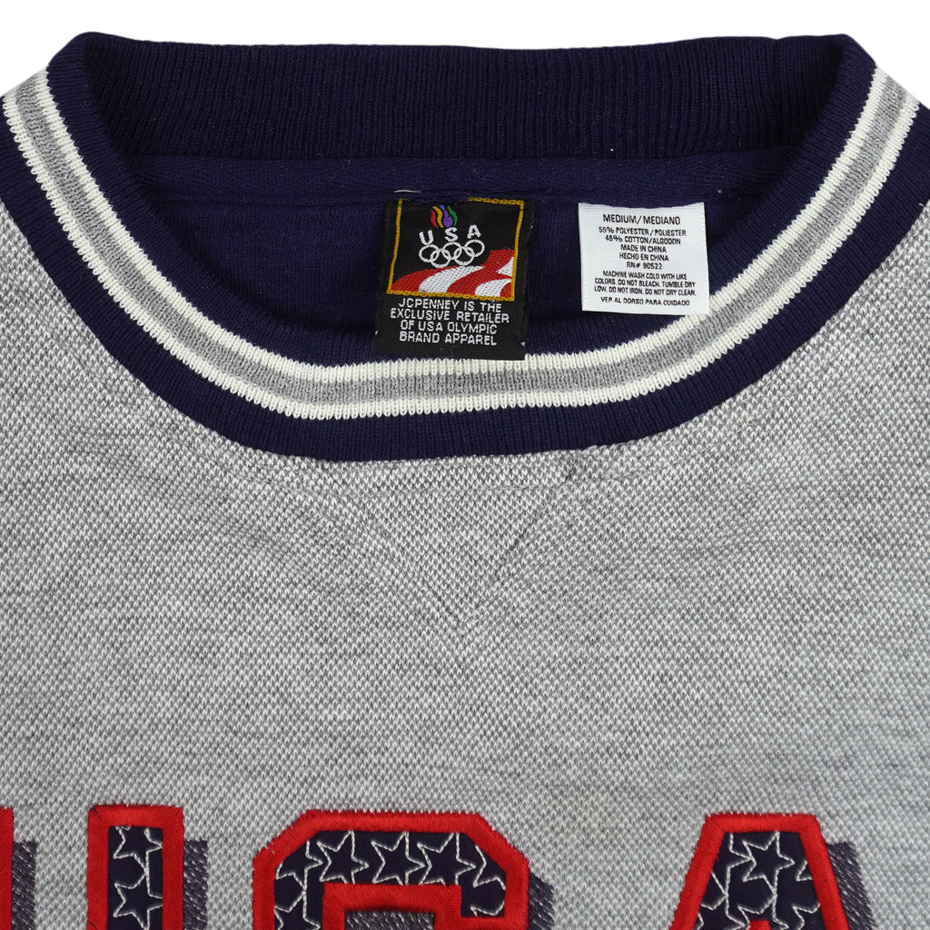 Vintage (JCPenney) - USA Olympic Games Embroidered Sweatshirt 1990s Medium Vintage Retro