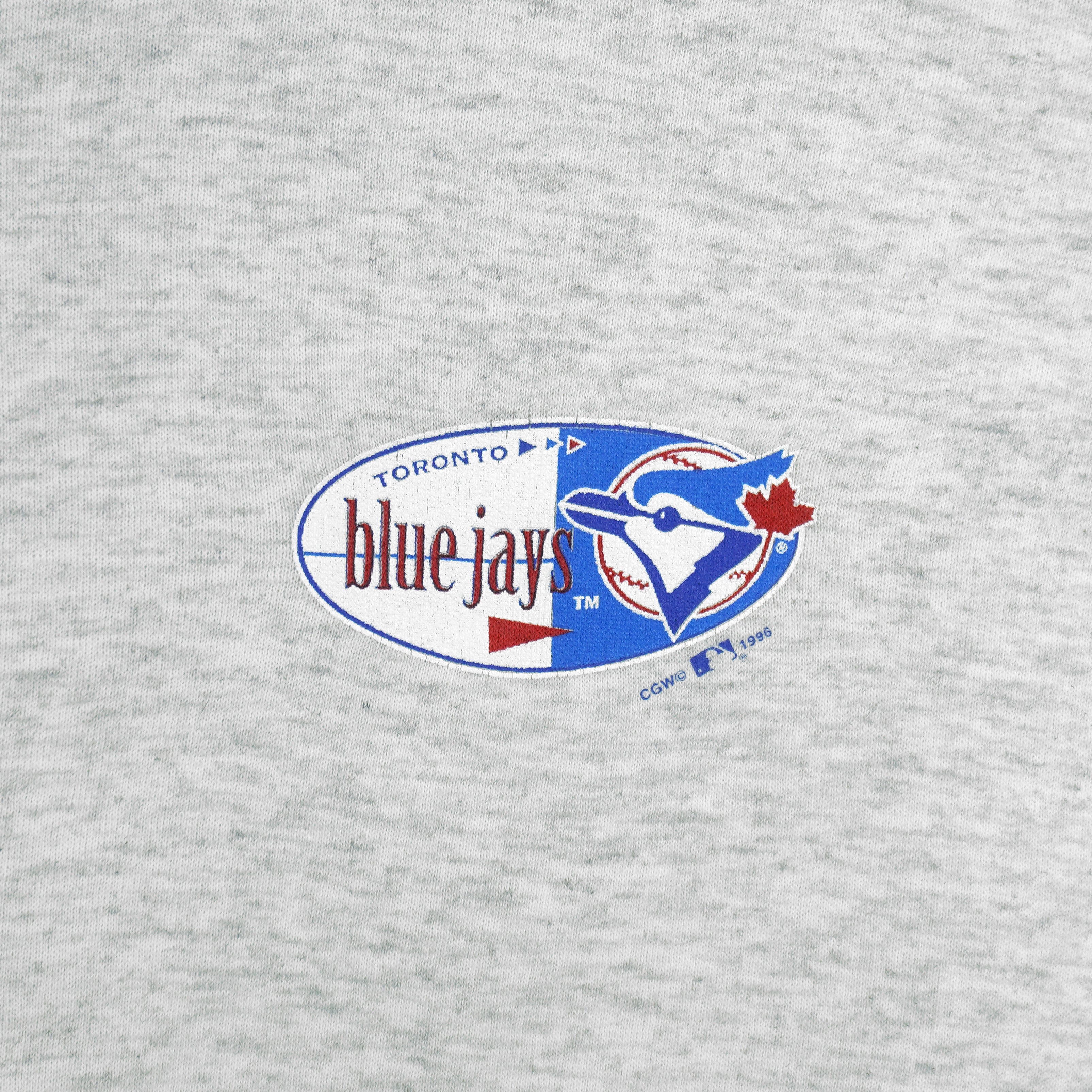 MLB (Wave) - Grey Toronto Blue Jays Crew Neck Sweatshirt 1996 Medium Vintage Retro Baseball