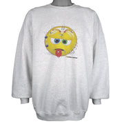 Vintage (Hanes) - Smiley Central Crew Neck Sweatshirt 1990s 4X-Large Vintage Retro