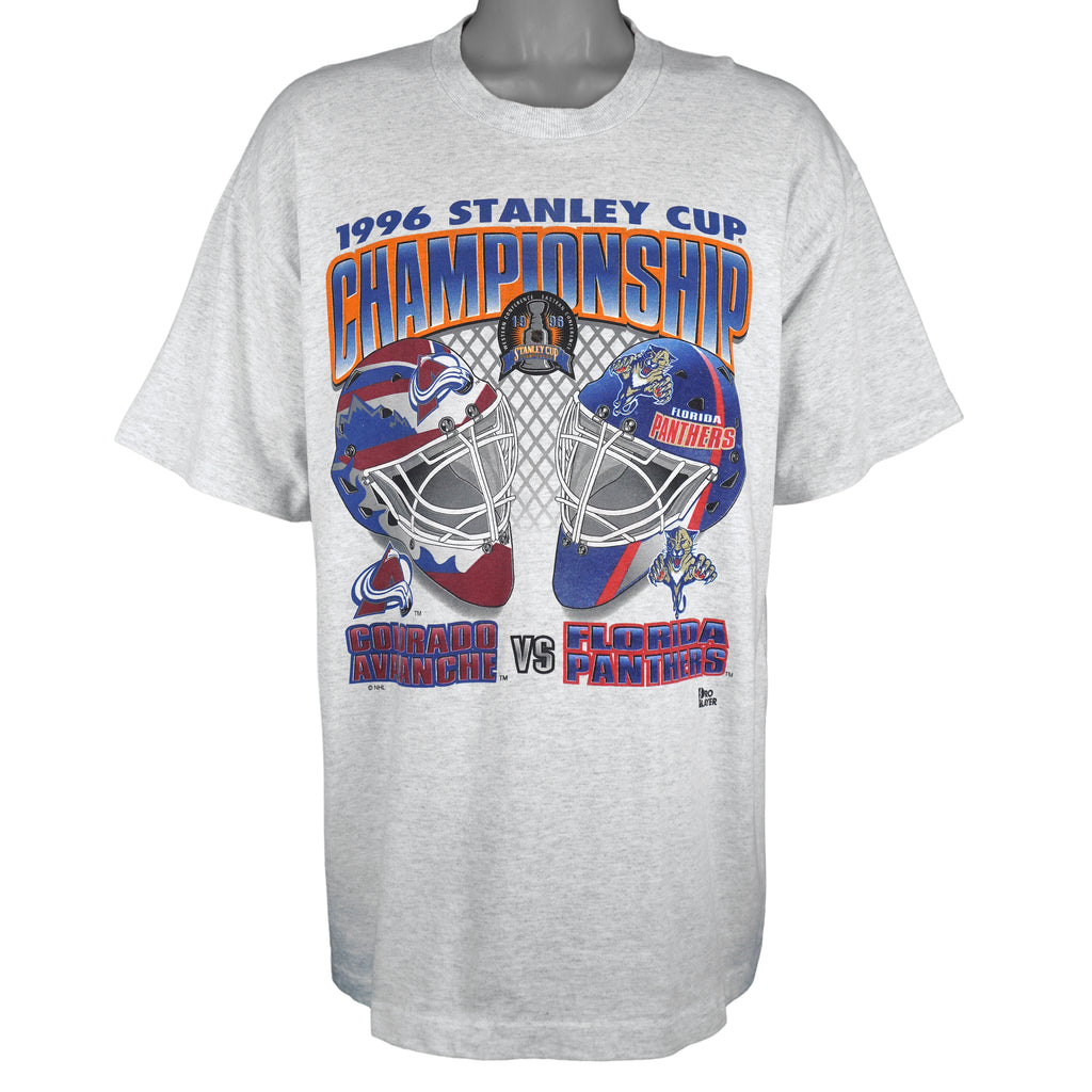 NHL (Pro Player) - Colorado Avalanche VS Florida Panthers Matchups Stanley Cup T-Shirt 1996 X-Large Vintage Retro Hockey