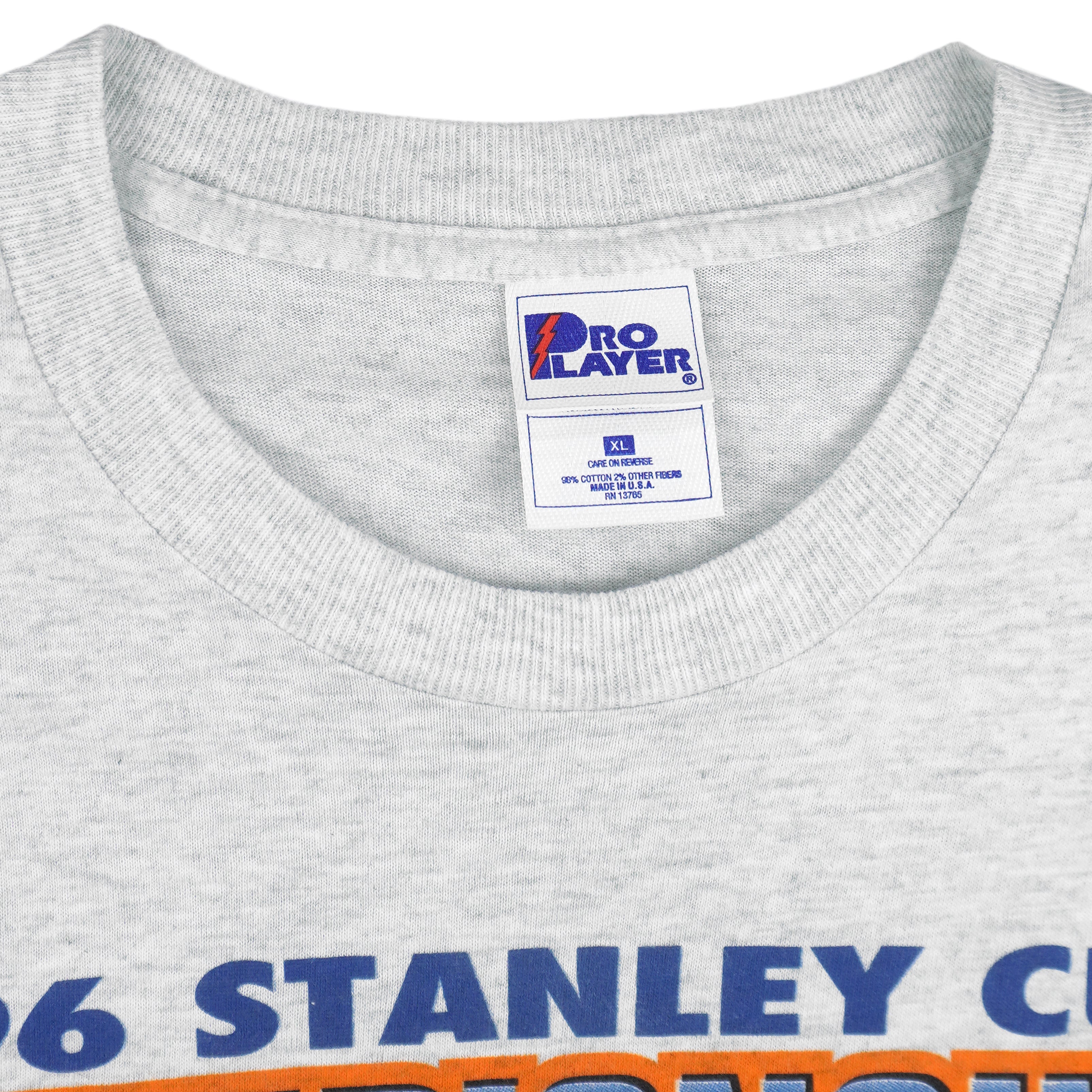 NHL (Pro Player) - Colorado Avalanche VS Florida Panthers Matchups Stanley Cup T-Shirt 1996 X-Large Vintage Retro Hockey