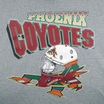 NHL (Waves) - Phoenix Coyotes Hockey Helmet T-Shirt 1990s X-Large Vintage Retro Hockey