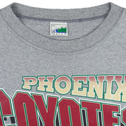 NHL (Waves) - Phoenix Coyotes Hockey Helmet T-Shirt 1990s X-Large Vintage Retro Hockey