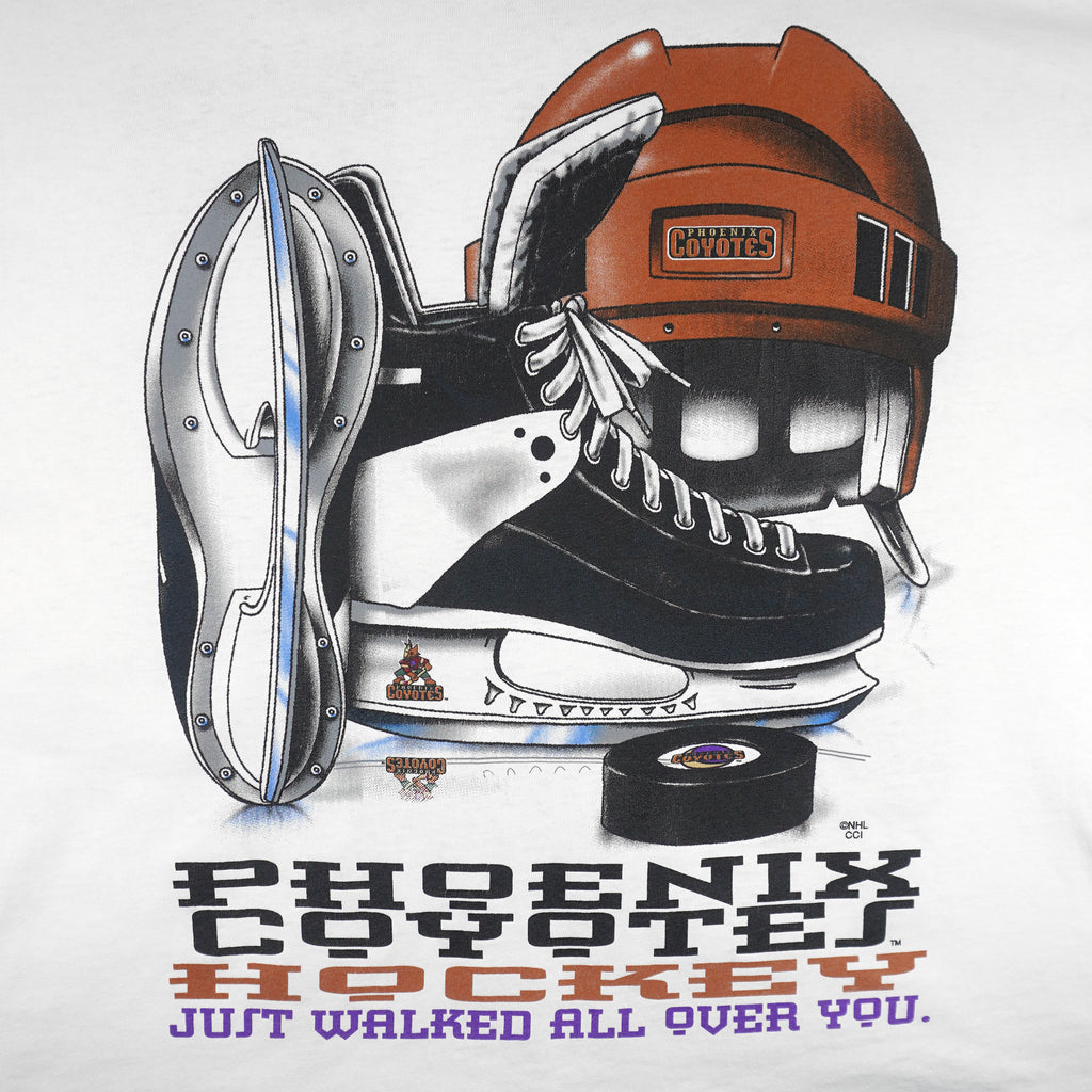NHL (College Concept) - Phoenix Coyotes Just Walked All Over You T-Shirt 1990s X-Large Vintage Retro Hockey