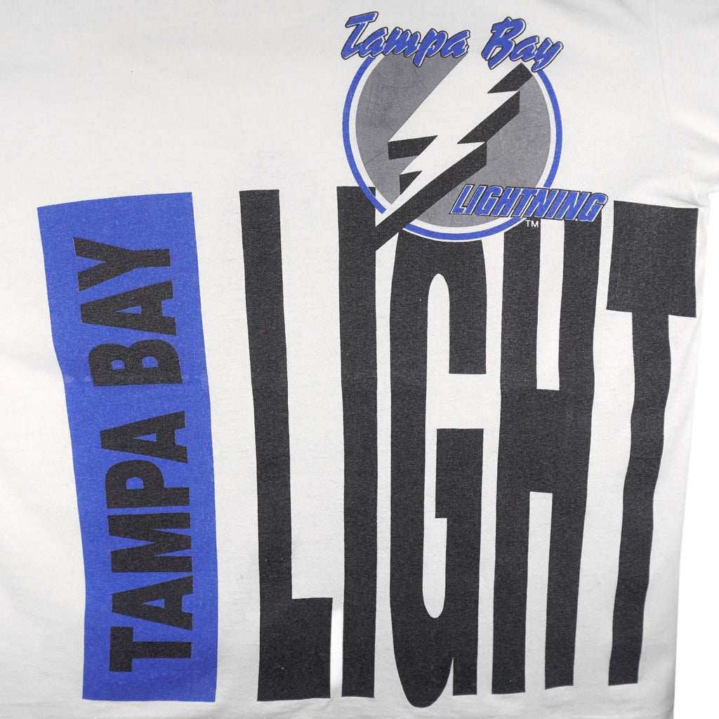 Starter - NHL Tampa Bay Lightning Single Stitch T-Shirt 1993 X-Large Vintage Retro Hockey