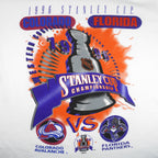 NHL (Delta) - Colorado Avalanche VS Florida Panthers Matchups Stanley Cup T-Shirt 1996 X-Large Vintage Retro Hockey