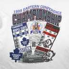 NHL (Gildan) - Toronto Maple Leafs VS Buffalo Sabres Stanley Cup Tickets T-Shirt 1999 Large Vae Retro Hockeyv