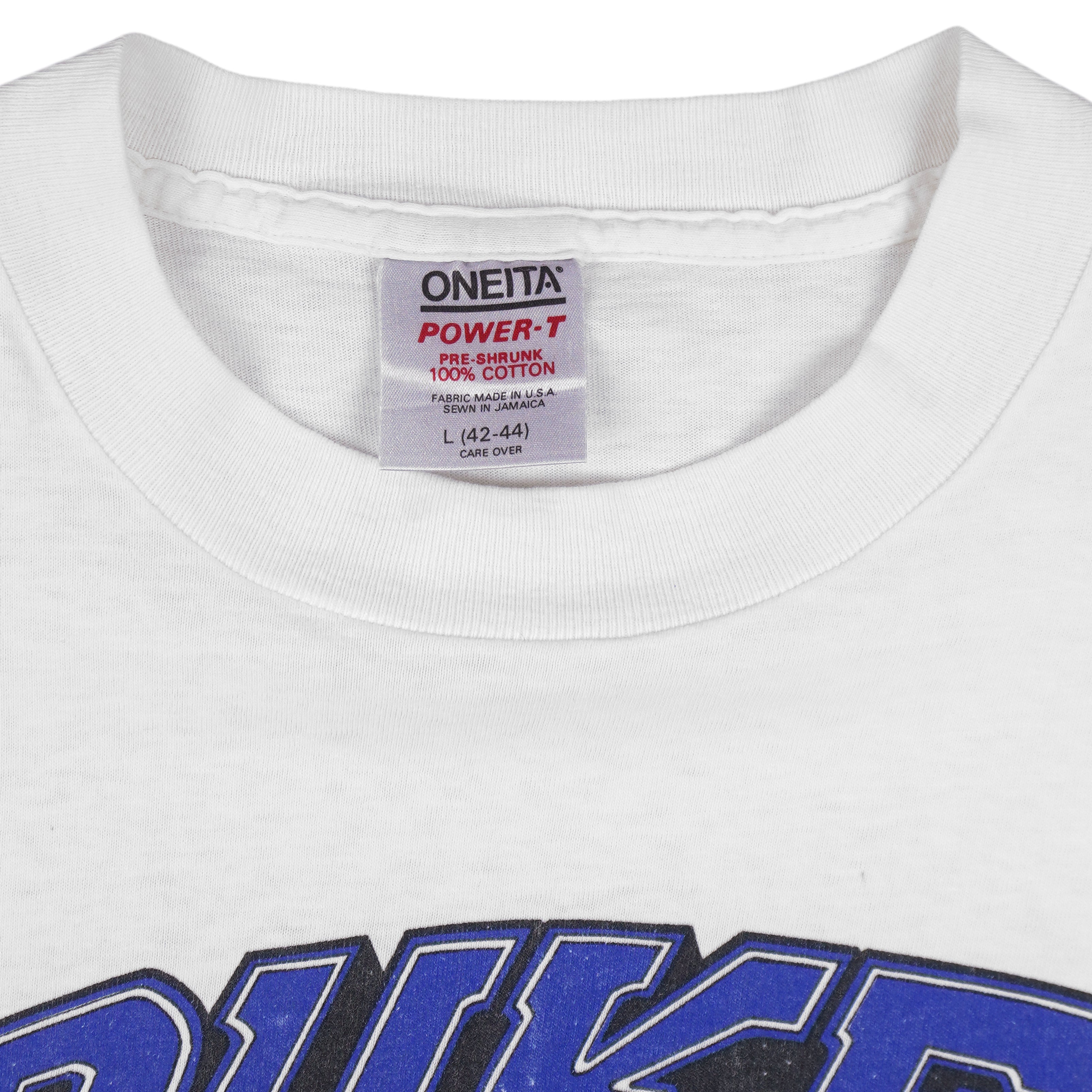 NCAA (Oneita) - Duke Blue Devils Single Stitch T-Shirt 1989 Large Vintage Retro