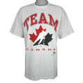Vintage (Bulletin Athletic) - Team Canada Hockey Single Stitch T-Shirt 1994 Large Vintage Retro Hockey