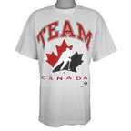 Vintage (Bulletin Athletic) - Team Canada Hockey Single Stitch T-Shirt 1994 Large Vintage Retro Hockey