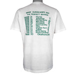 NCAA (Jerzees) - Miami Hurricanes National Champions Single Stitch T-Shirt 1987 X-Large Vintage Retro