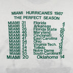 NCAA (Jerzees) - Miami Hurricanes National Champions Single Stitch T-Shirt 1987 X-Large Vintage Retro
