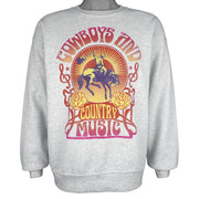 Vintage (Altard State) - Cowboy And Country Music Crew Neck Sweatshirt 1990s Large Vintage Retro