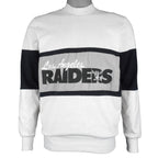 NFL (Nutmeg) - Los Angeles Raiders Crew Neck Sweatshirt 1990s Medium Vintage Retro Football