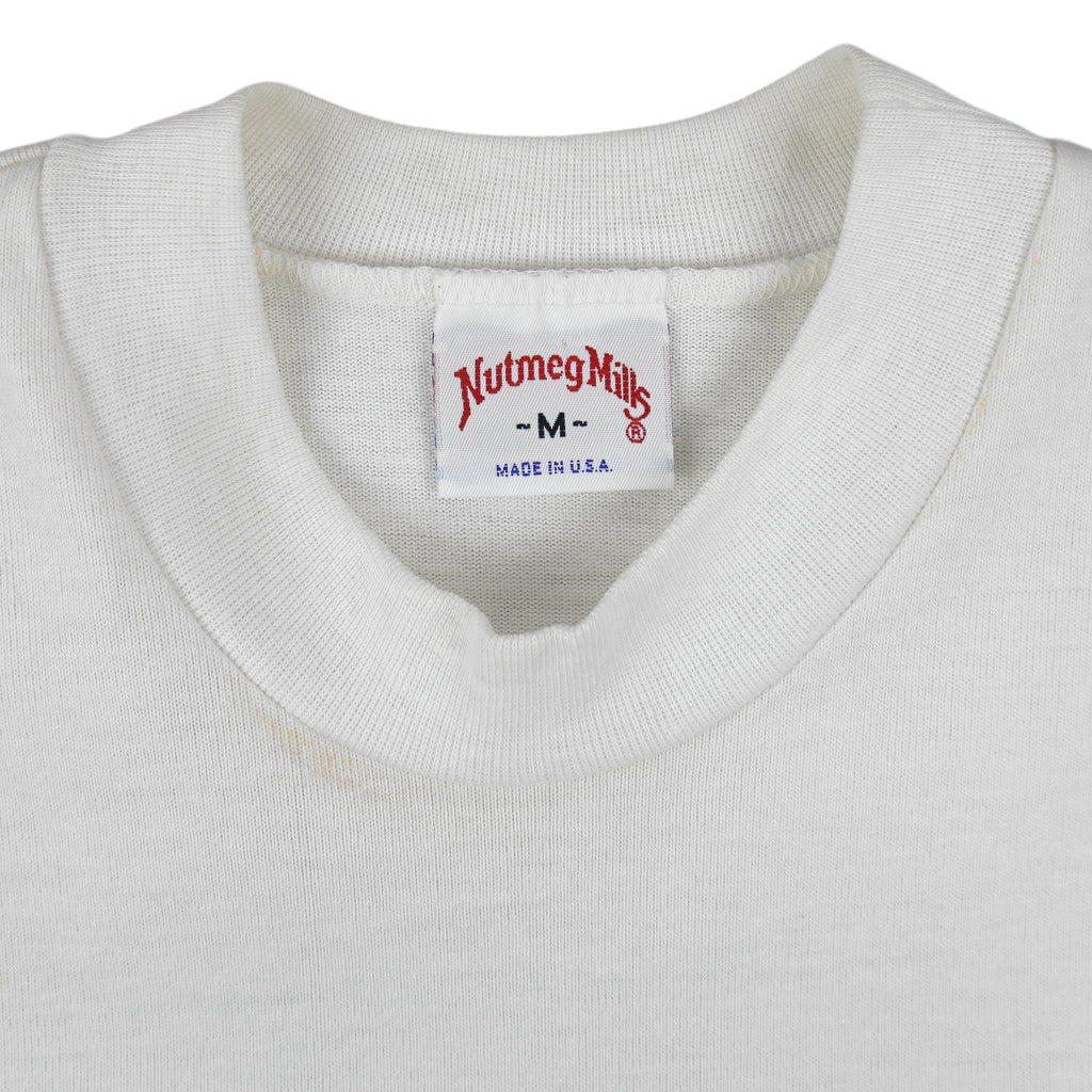 NFL (Nutmeg) - Los Angeles Raiders Crew Neck Sweatshirt 1990s Medium Vintage Retro Football