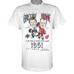 NHL (Screen Stars Best) - Wayne Gretzky VS Gordie Howe Single Stitch T-Shirt 1989 Large Vintage Retro Hockey