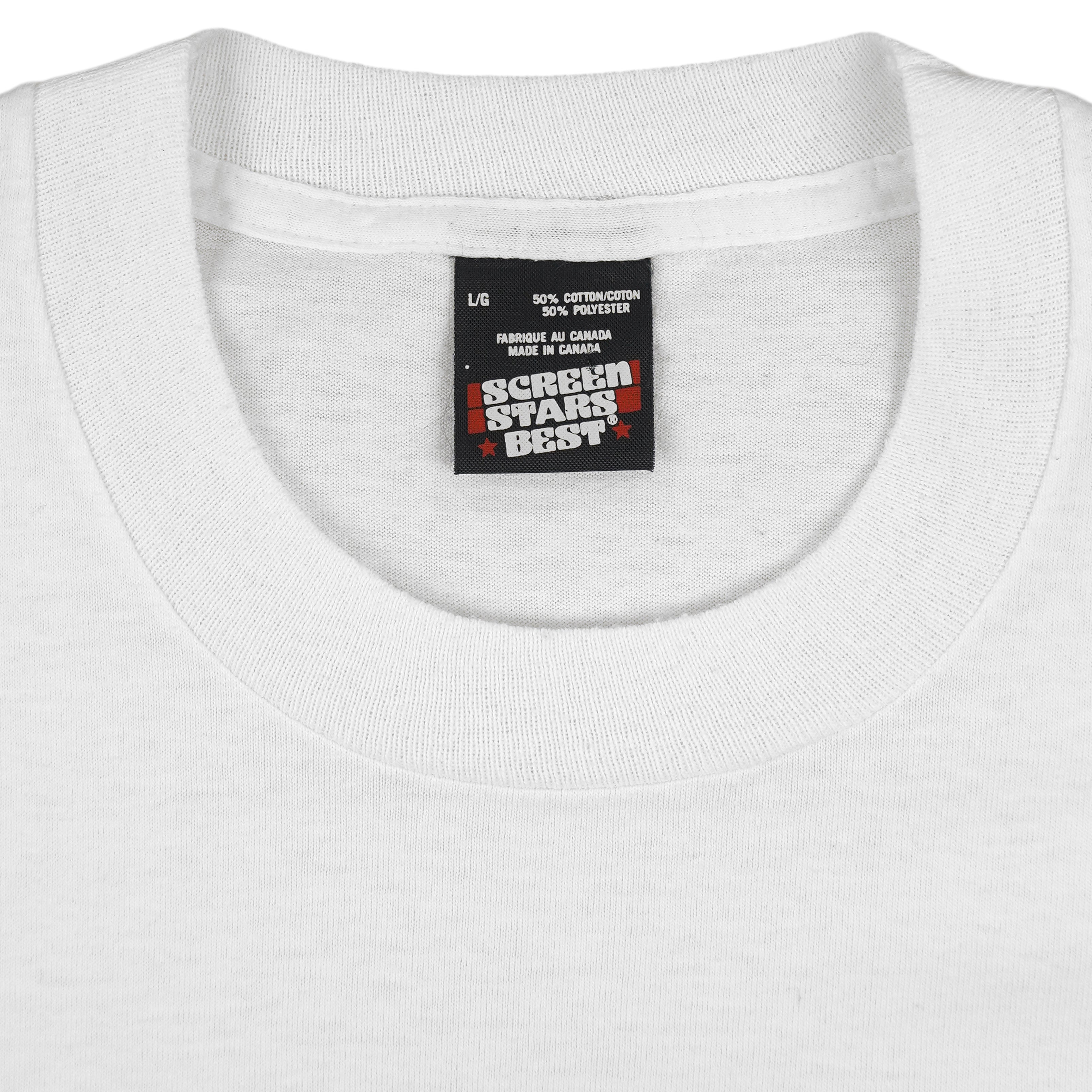 NHL (Screen Stars Best) - Wayne Gretzky VS Gordie Howe Single Stitch T-Shirt 1989 Large Vintage Retro Hockey