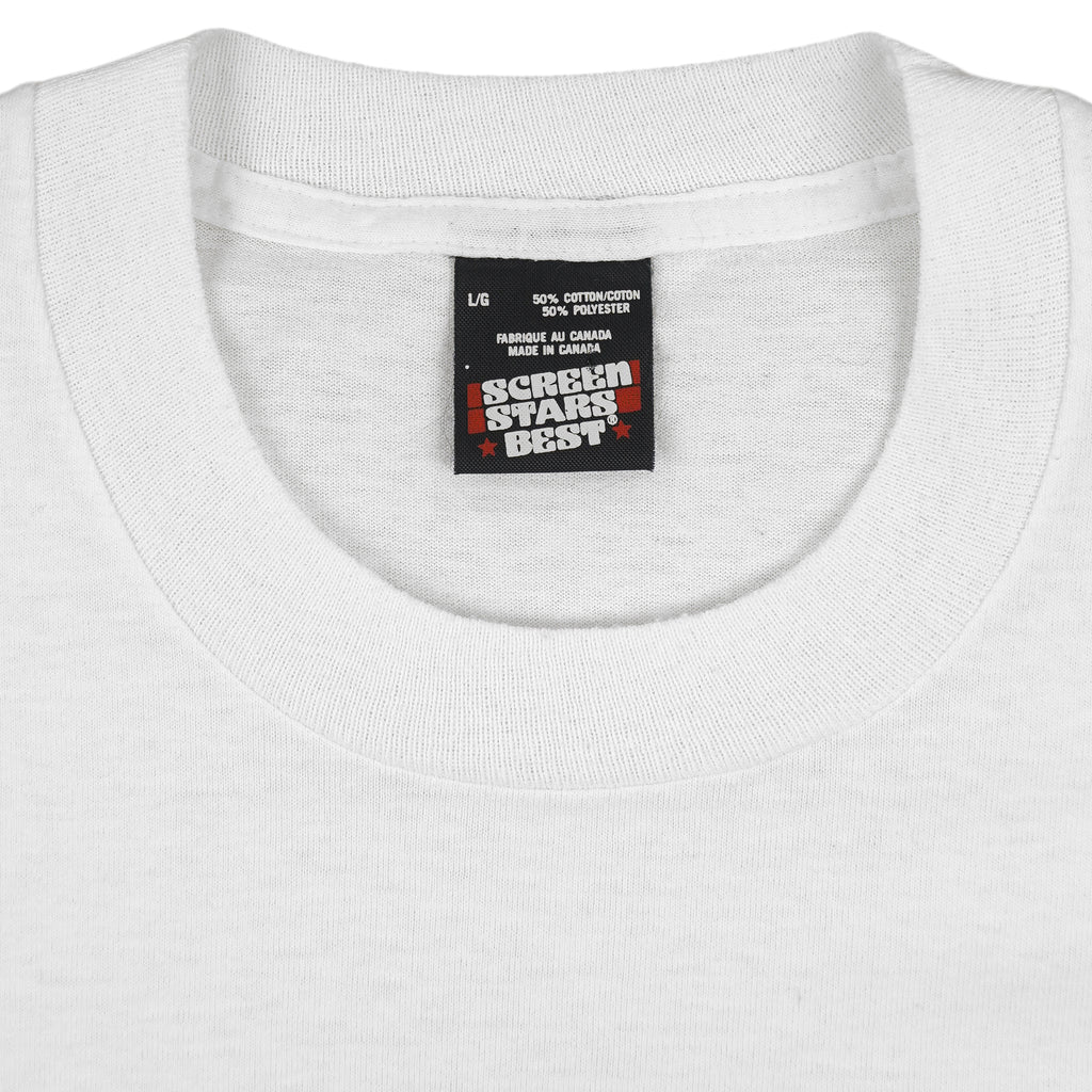 NHL (Screen Stars Best) - Wayne Gretzky VS Gordie Howe Single Stitch T-Shirt 1989 Large Vintage Retro Hockey