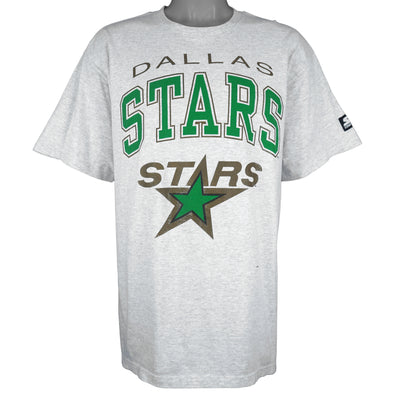Starter (NHL) - Grey Dallas Stars Single Stitch T-Shirt 1990s X-Large