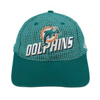 NFL (Logo Athletics) - Miami Dolphins Plaid Strapback Hat 1990s OSFA Vintage Retro Football