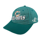 NFL (Logo Athletics) - Miami Dolphins Plaid Strapback Hat 1990s OSFA Vintage Retro Football