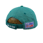 NFL (Logo Athletics) - Miami Dolphins Plaid Strapback Hat 1990s OSFA Vintage Retro Football