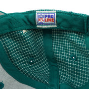 NFL (Logo Athletics) - Miami Dolphins Plaid Strapback Hat 1990s OSFA Vintage Retro Football