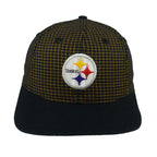 NFL (Logo 7) - Pittsburgh Steelers Embroidered Plaid Snapback Hat 1990s OSFA Vintage Retro Football